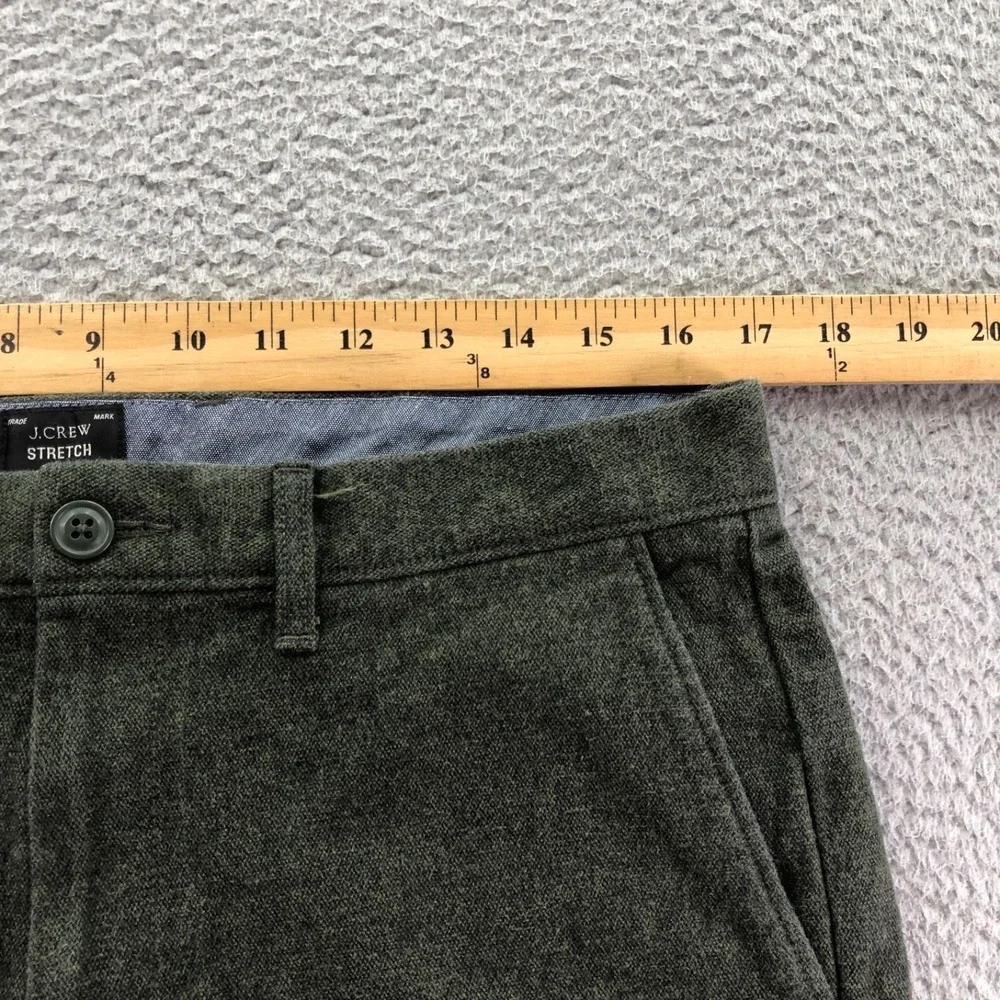 J.Crew Pants Mens 32x30 Green 770 Straight Fit Stretch Brushed Twill Chino